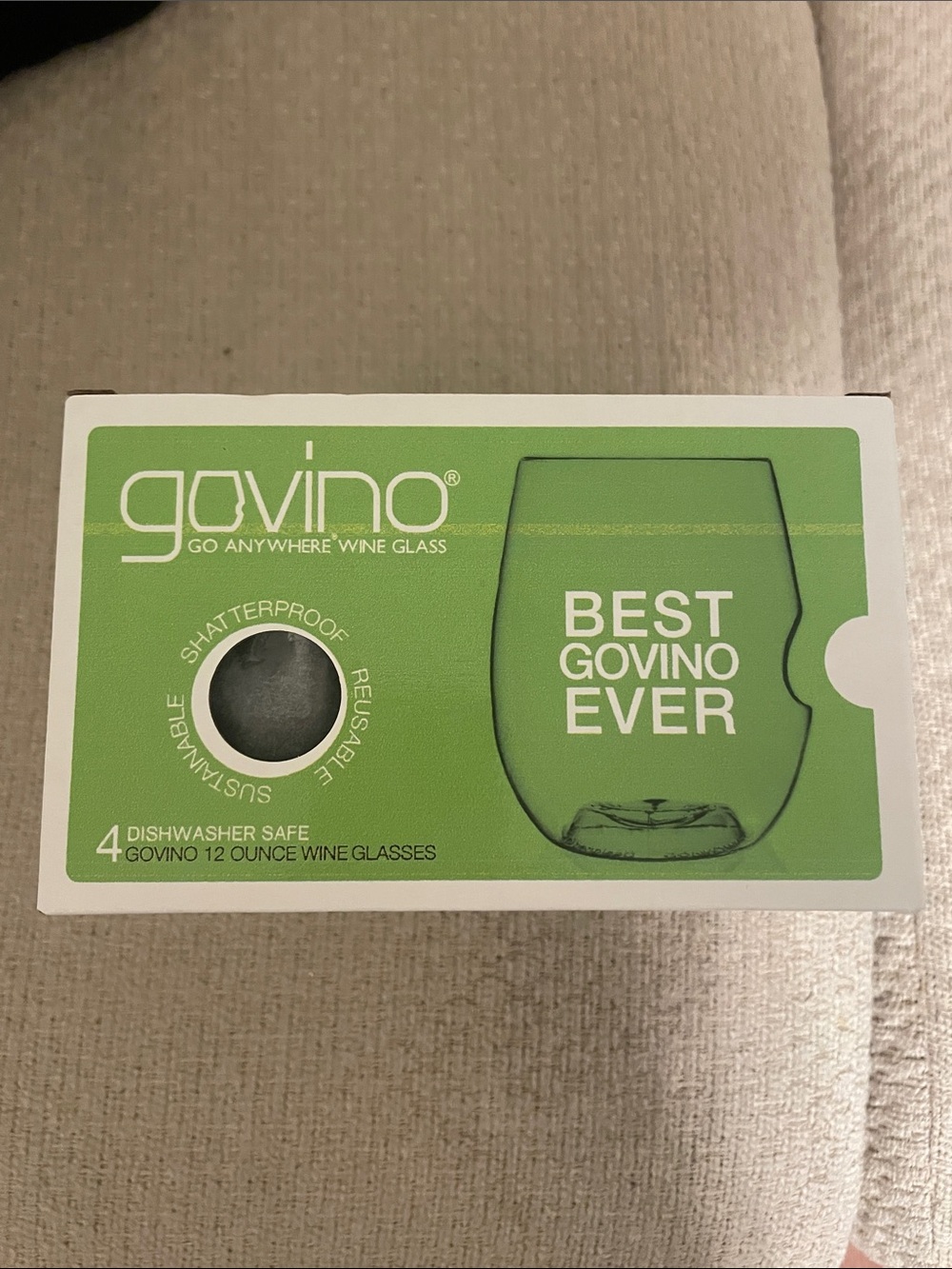 Govino Stemless Wine Glasses – 12 oz, Set of 4